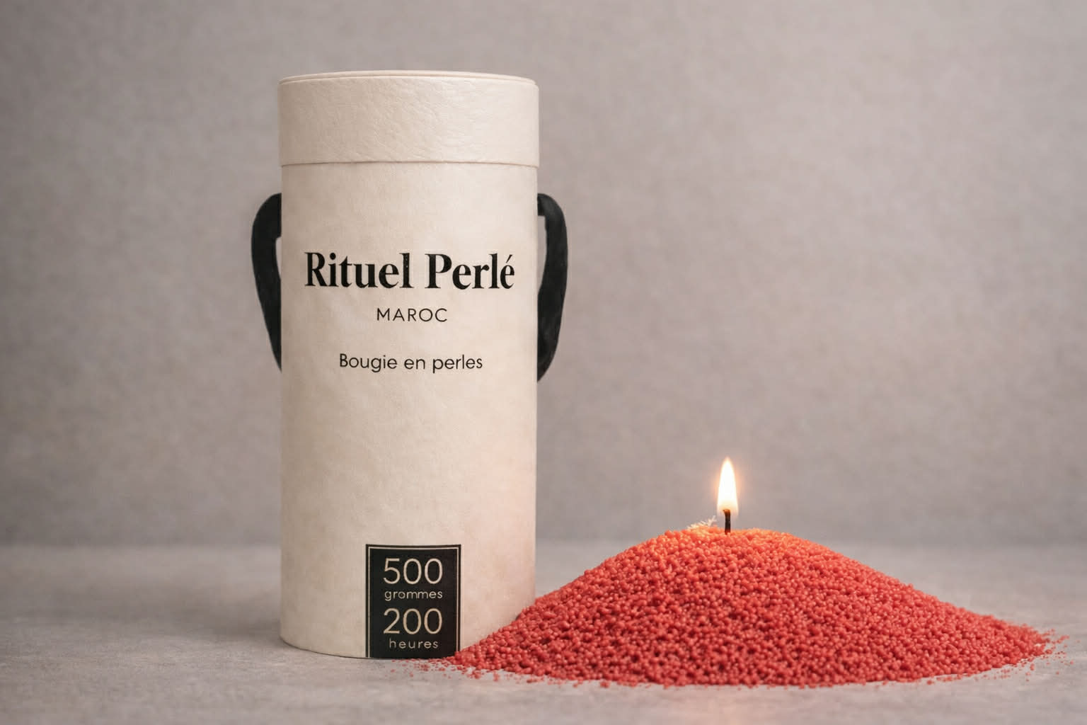 Rituel Perlé non parfumée - Rouge Terracotta - 500g - Mèches incluses